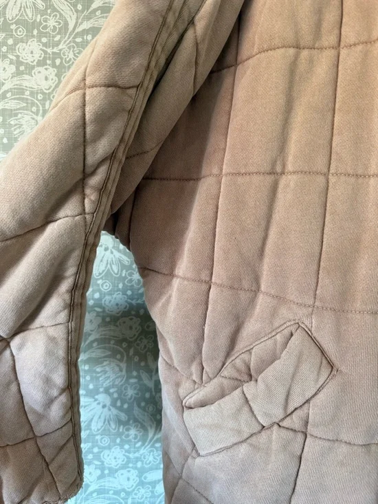 Free People Quilted Bomber Jacket in Tan - Picture 2 of 5